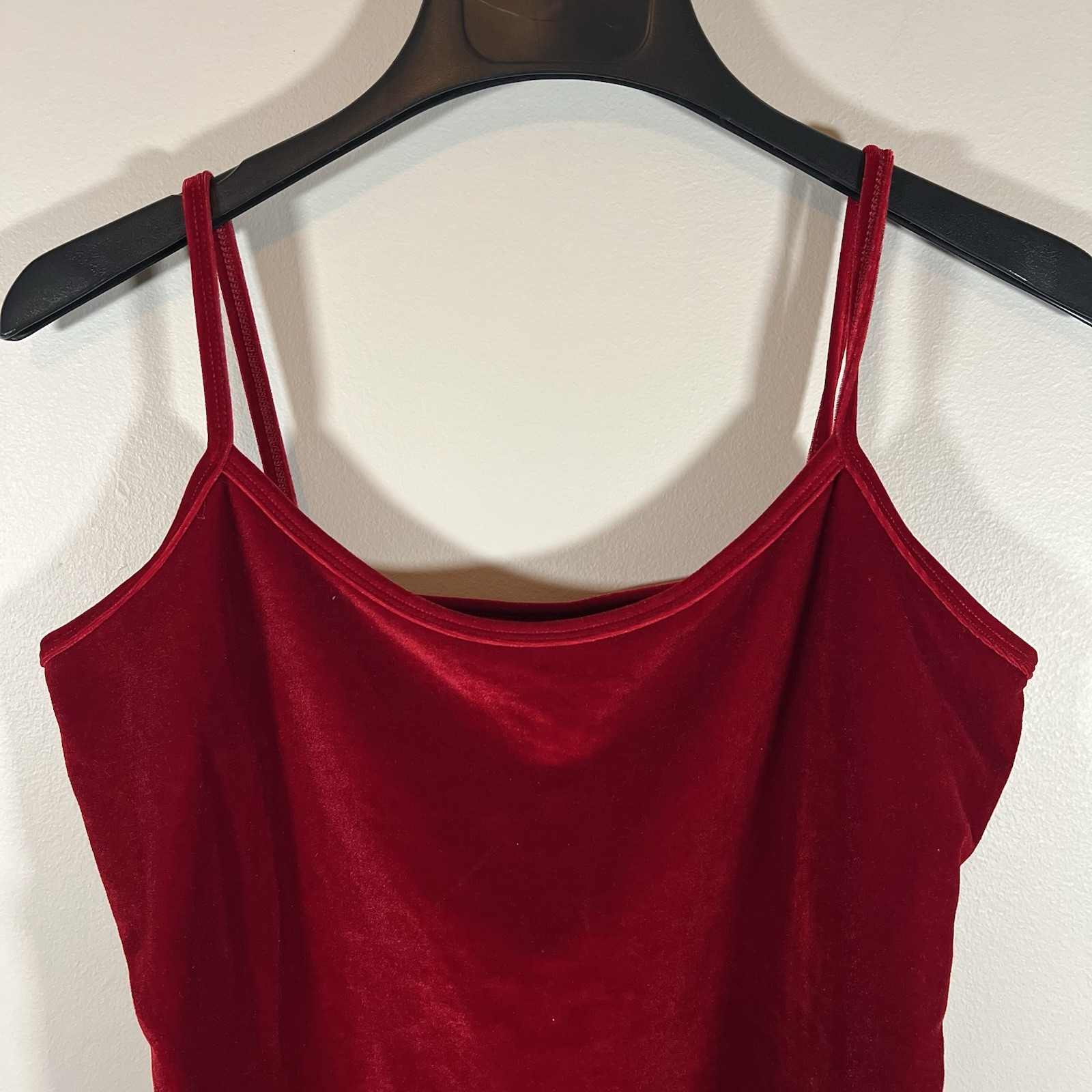 Y2K Goth Vampire Whimsigoth Grunge Punk Velvet Red Cami Top Tank XL