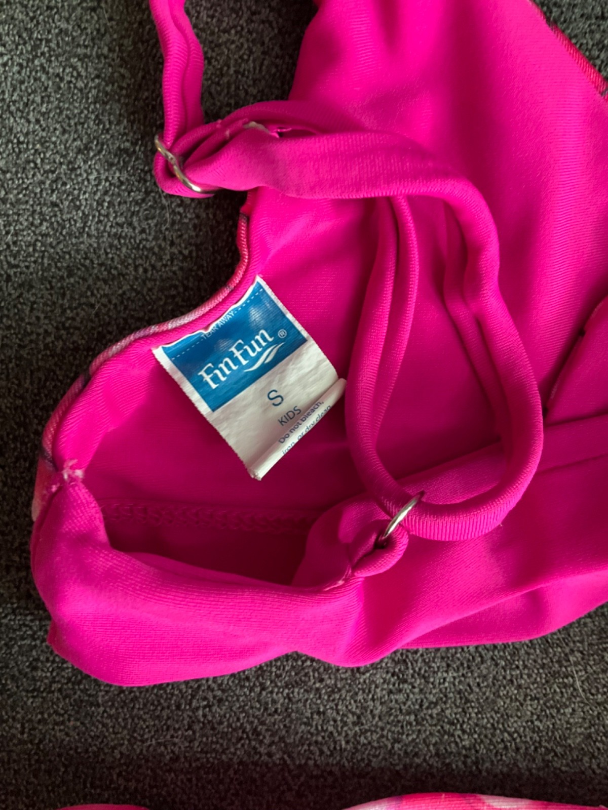 EUC Fin Fun Malibu Pink Bandeau Bikini Set Size Small