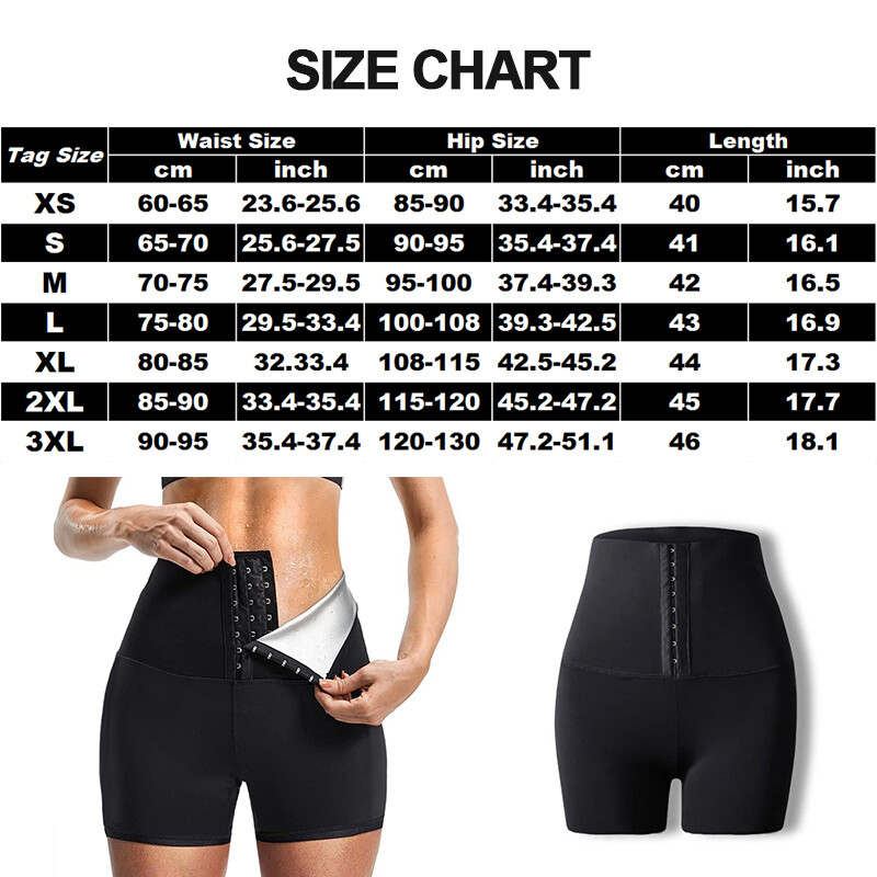 Women Neoprene Sweat Sauna Shorts Body Shaper Pants Weight Loss Waist Trainer US