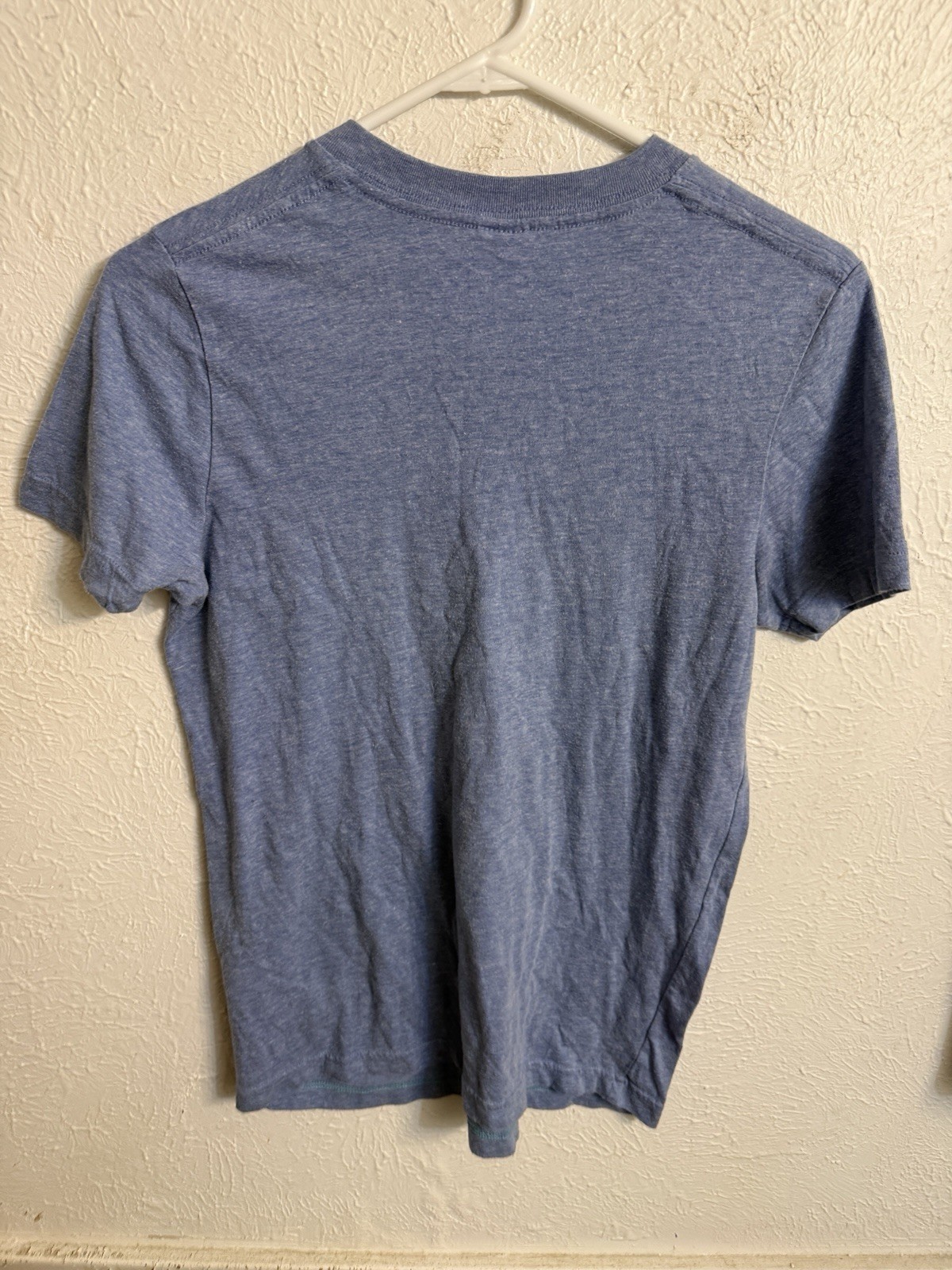 Hollister Men’s S Blue V-Neck Short Sleeve Cotton Knit Logo T-Shirt