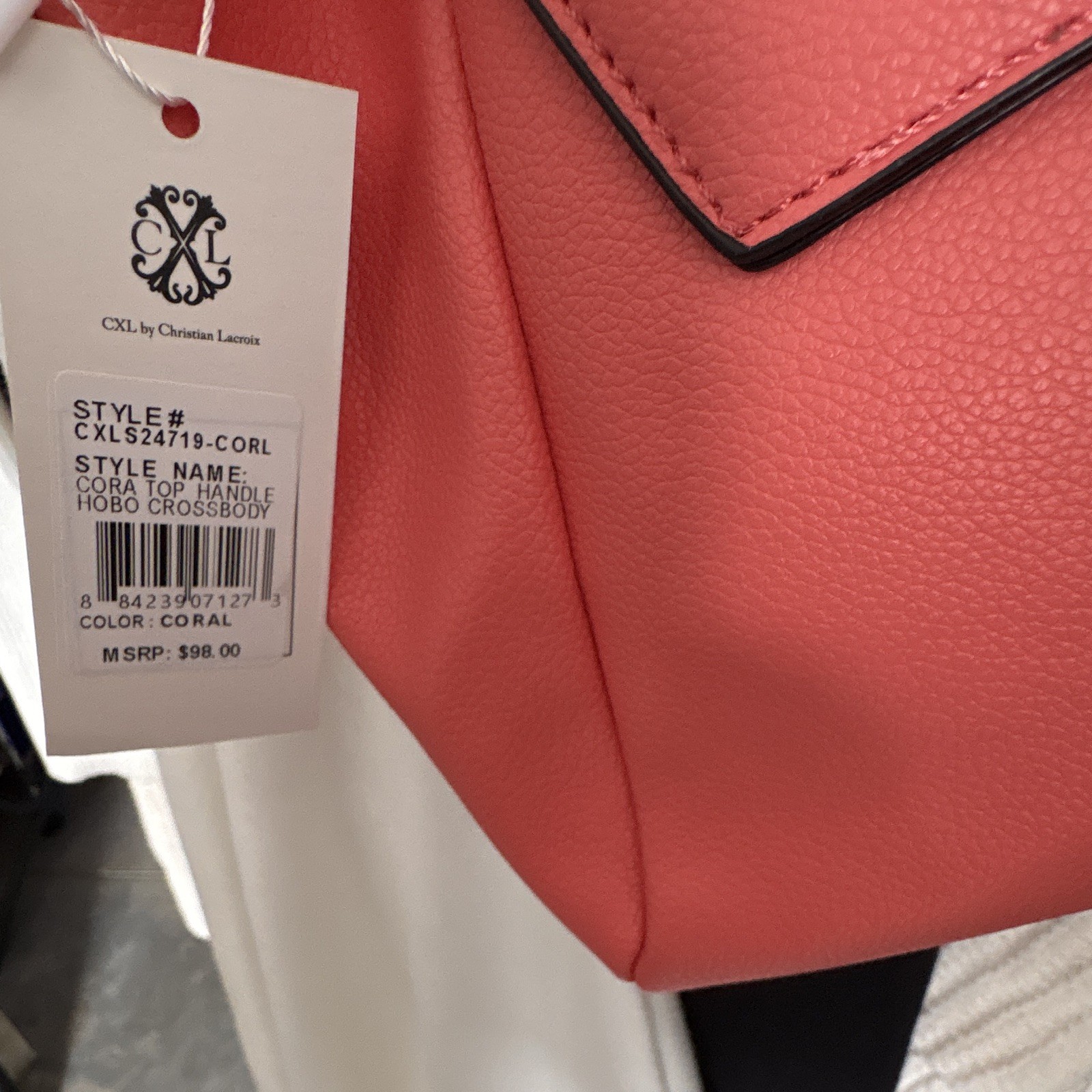CXL by Christian Lacroix Coral Crossbody Bag Logo Gold Hardware