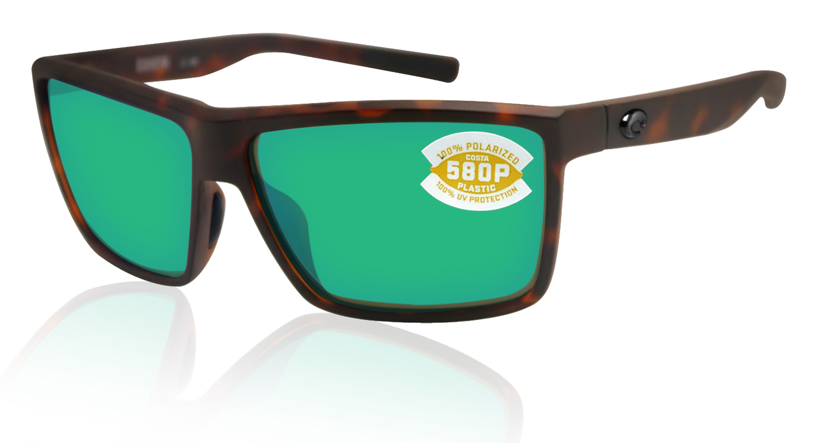 Costa Del Mar Rinconcito Matte Tortoise Green Mirror 580 Plastic Polarized Lens