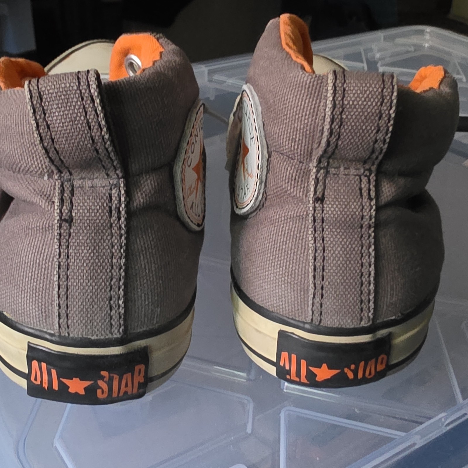 Converse Chuck Taylor All Star Men’s High Top Lace-Up Sneakers Gray/Orange/White