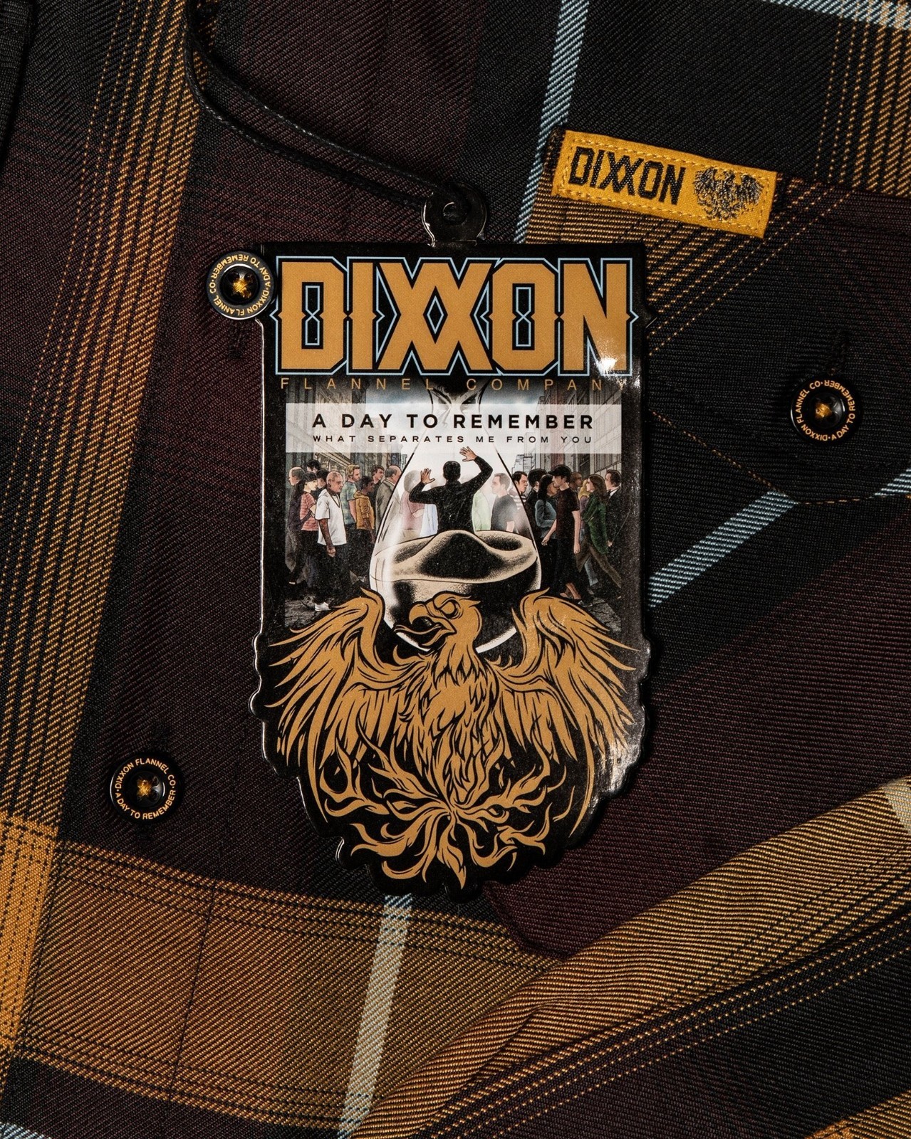 DIXXON Flannel x A Day To Remember ADTR Men’s LARGE Plaid Band Button Shirt
