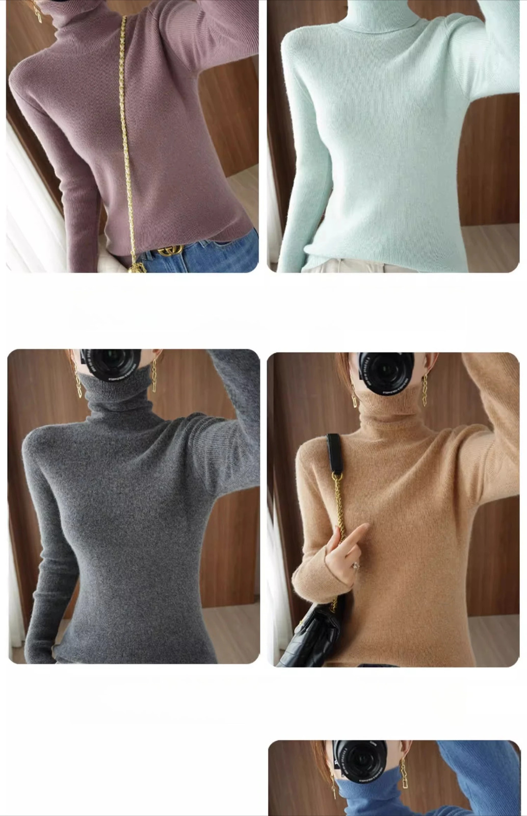 2026 Autumn Winter Turtleneck Sweater Women Thick Warm Soft Female Slim