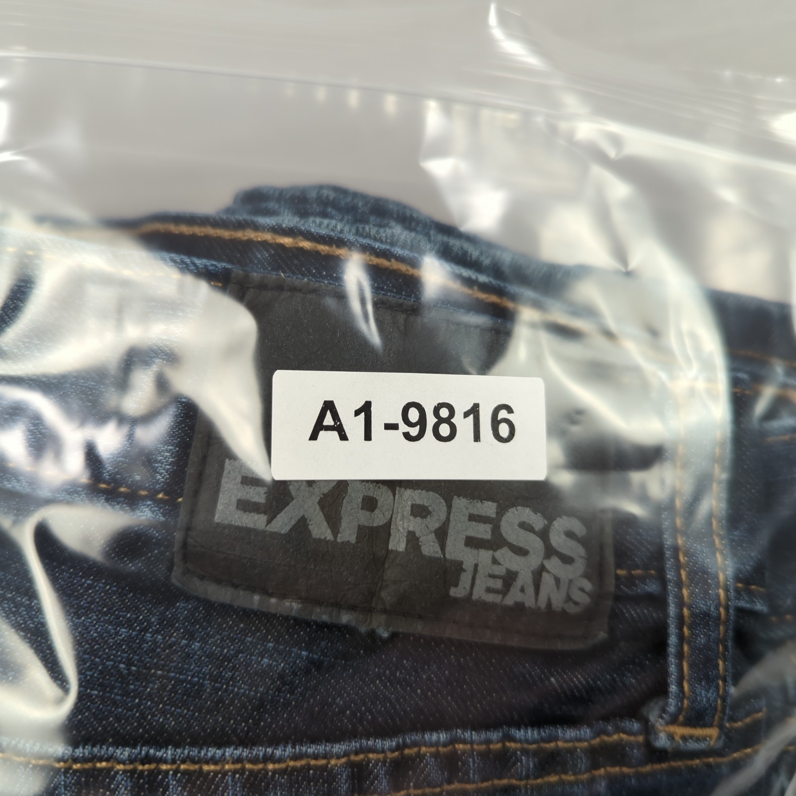 Express Jeans Mens 33×30 Blue Rocco Slim Boot Cut Stretch Casual Preppy Faded
