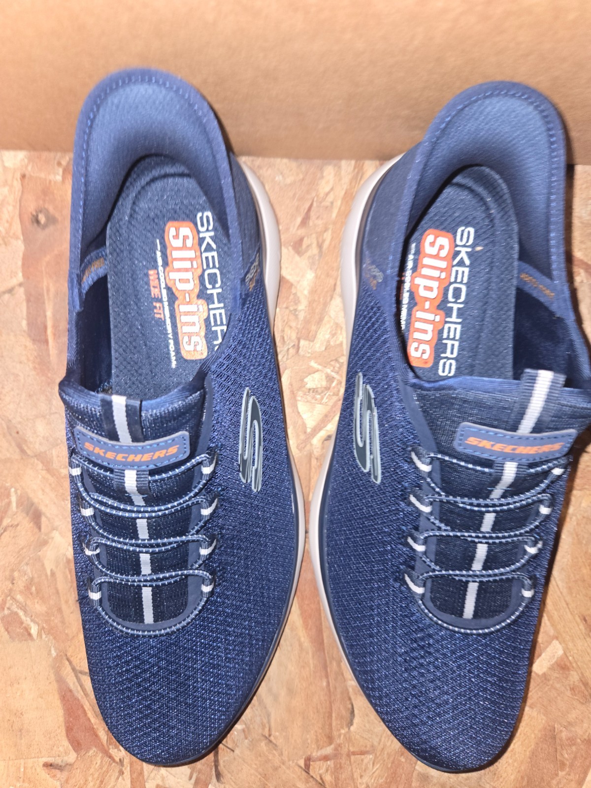 Skechers Hands Free Slip-ins Summits High Range Navy Blue Men’s 11.5 Wide Fit NE