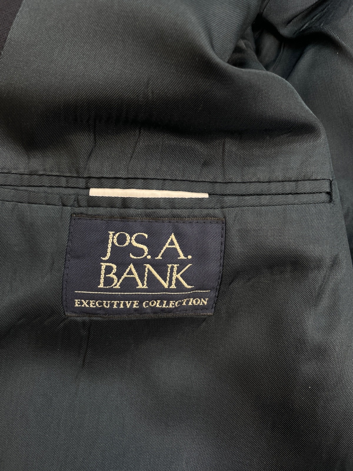 Jos A Bank Blazer Men 40R Navy Blue 100% Wool Single Vented 2-Button Executive