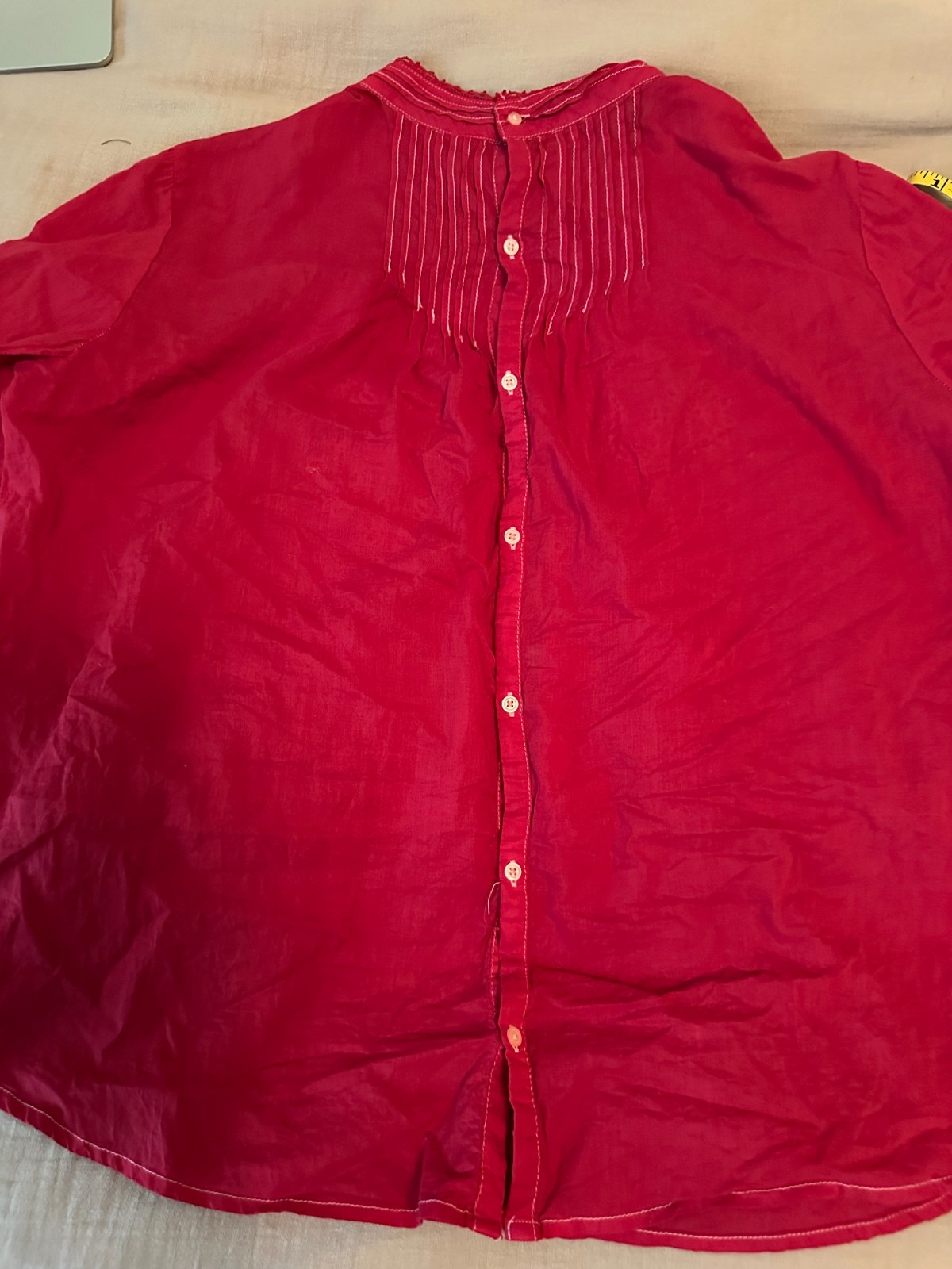 Womens Gap Red Eyelet Cotton Summer Blouse – Size M