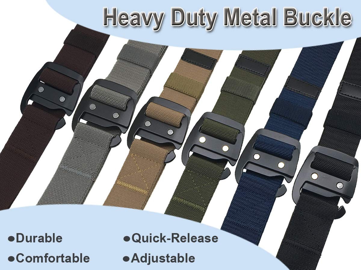 Mens Tactical Belt Military Elastic Stretch Duty Riggers Belt Metal Buckle