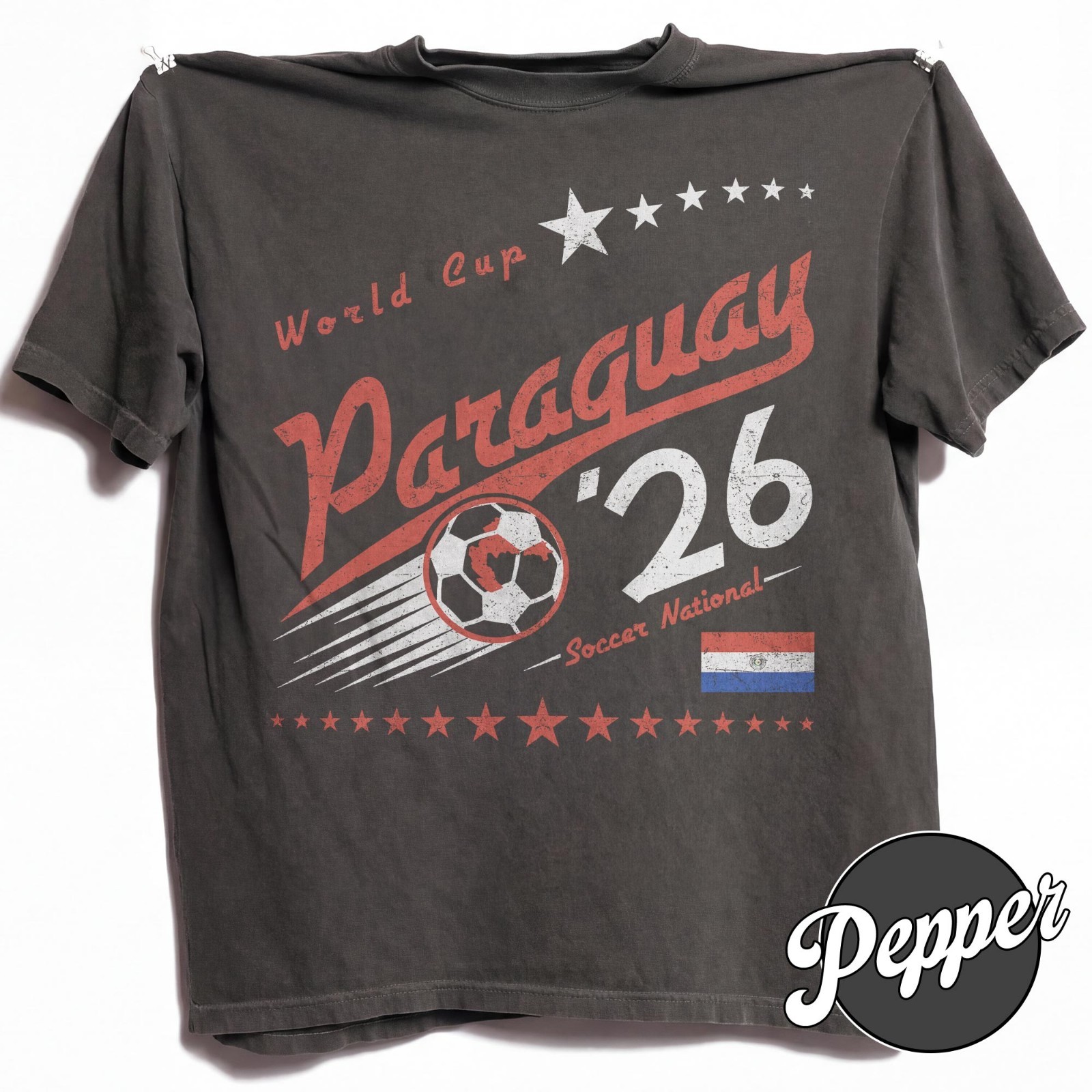 Paraguay Soccer National World Cup 26 Comfort Colors Shirt S-4XL