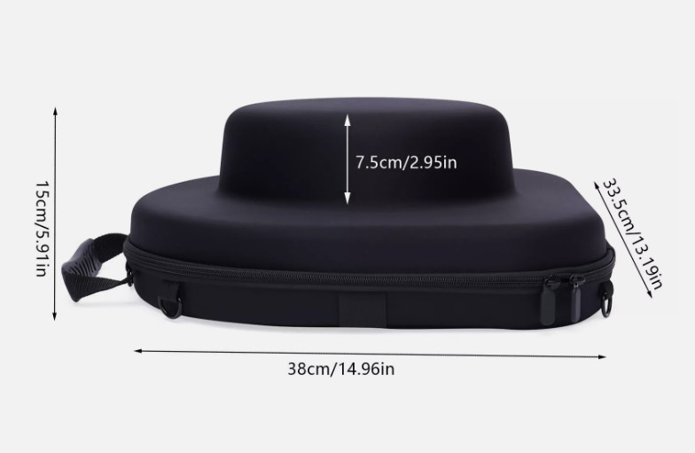 EVA Black Hat Carrier Case Travel Hat Storage Box Hat Carrying Box Adjustable