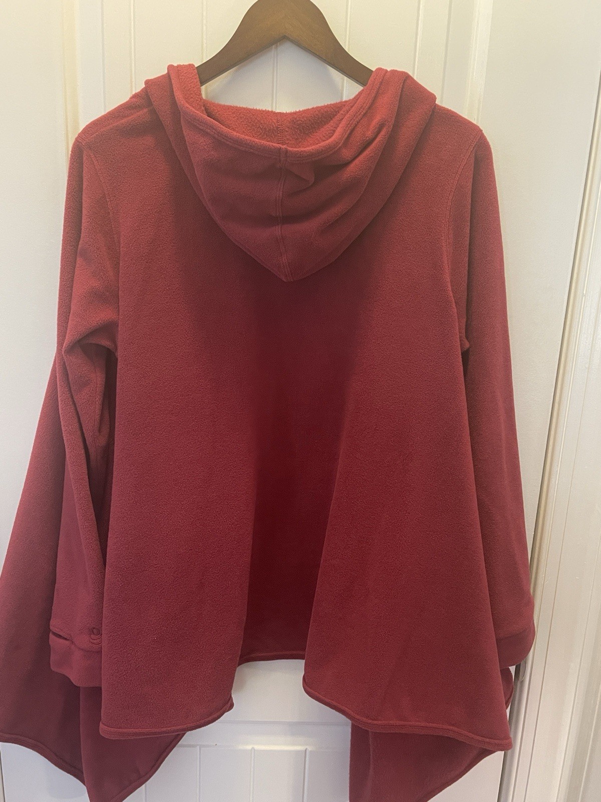 Cuddl Duds Fleecewear With Stretch Hooded Cardigan Wrap Top L/XL