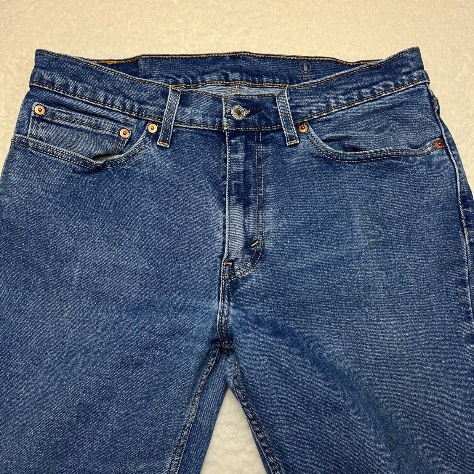 Levi Mens 31×30 Blue 514 Straight Fit Jeans All Seasons Tech Denim Stretch