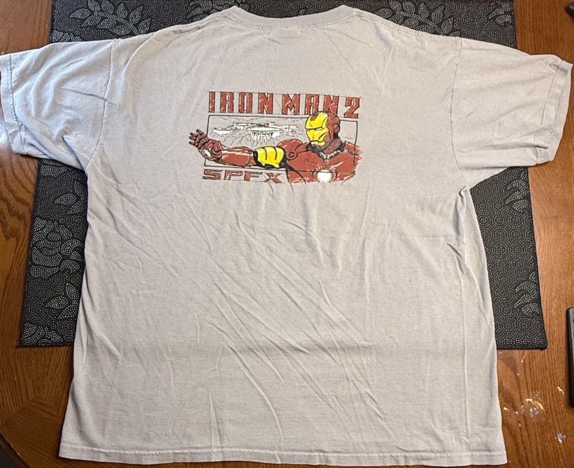 Marvel Iron Man 2 Tony Stark T Shirt Size XXL Very Very RARE Hard To Find Anvil