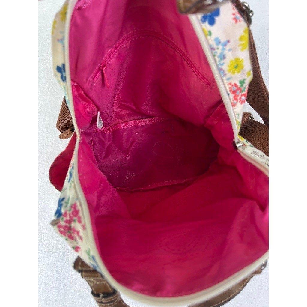 Lily Bloom Backpack Womens Medium Multi-Color Floral Eco-Friendly Canvas Bag