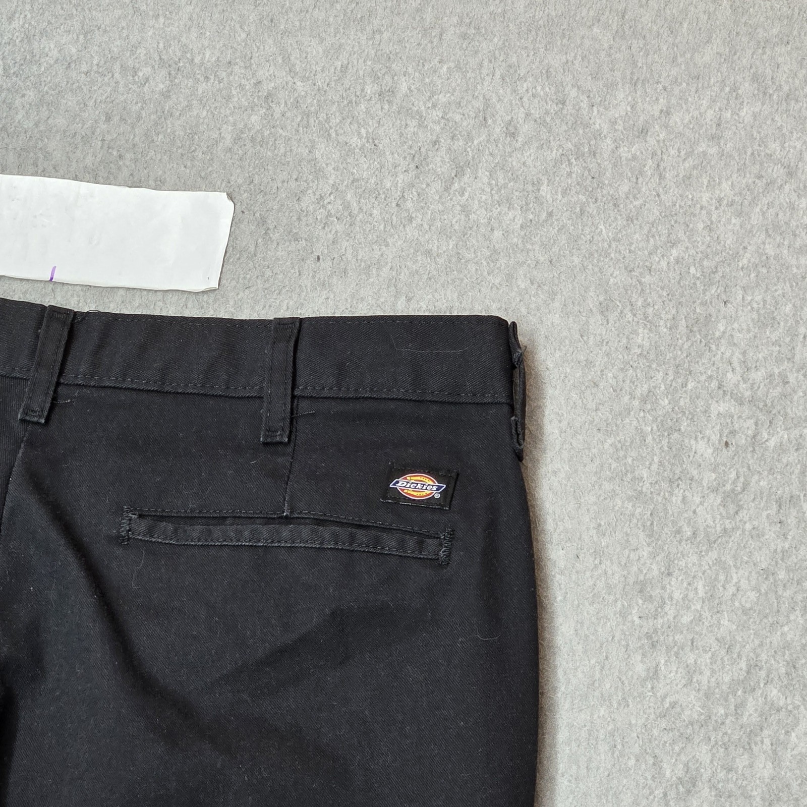 Dickies Men Pants 32 Black Chino Twill Workwear Logo 30″ Inseam