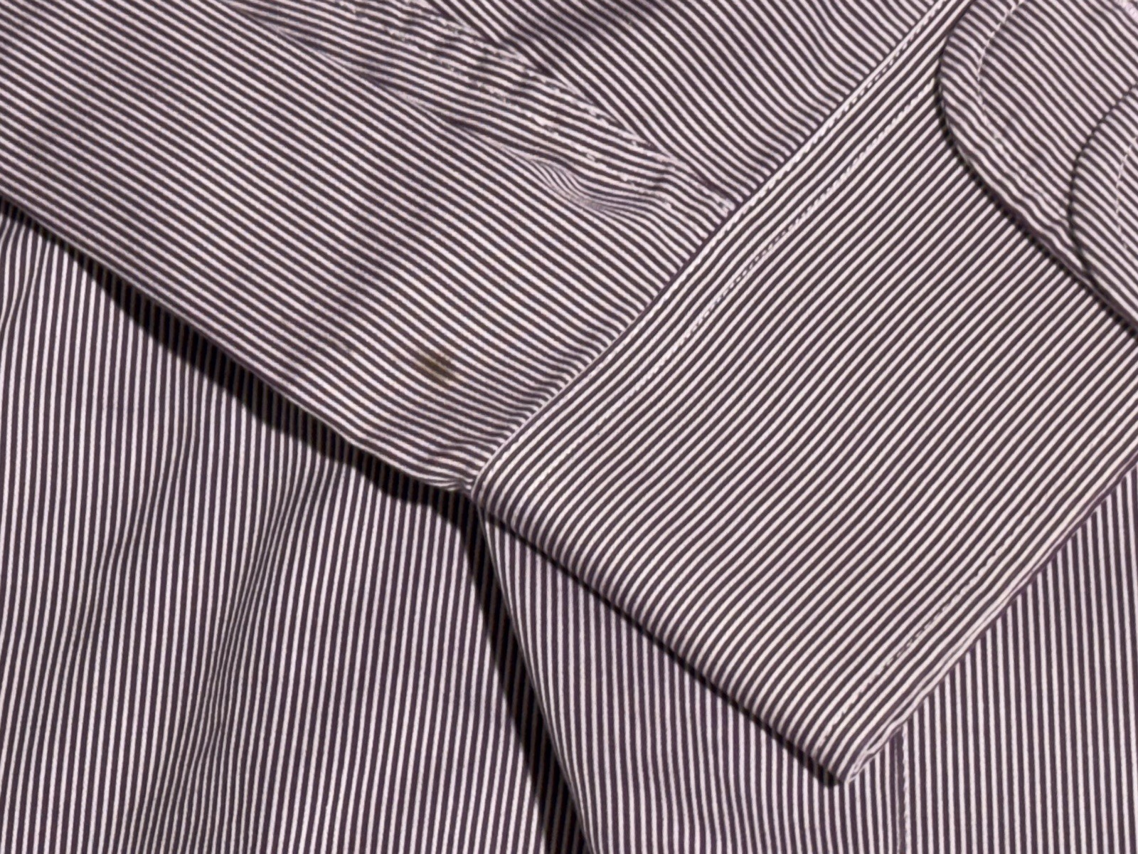 Klauss Boehler United Kingdom Men’s Long Sleeve Purple Striped Shirt Size 17.5