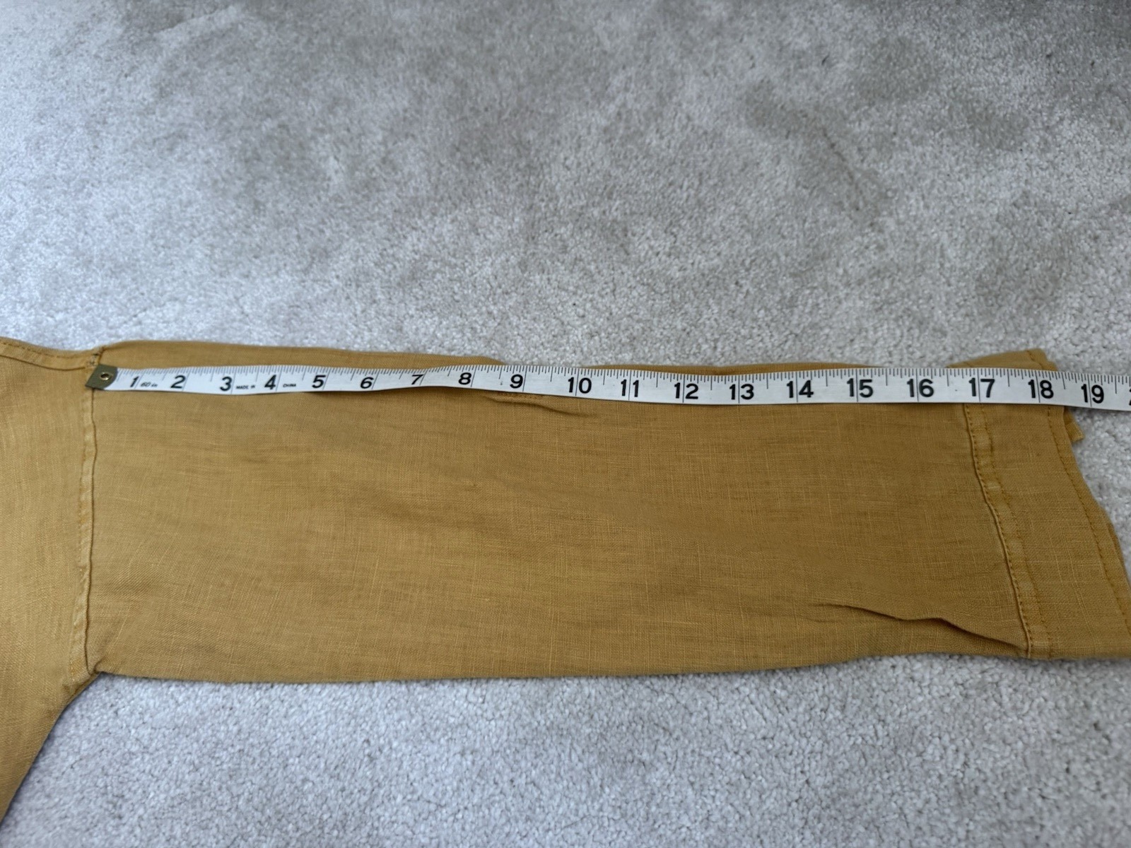 SEASALT ‘NICKY BERRY SHIRT’ 100% LINEN MUSTARD LONG SLEEVE SIZE 8 RELAXED TUNIC
