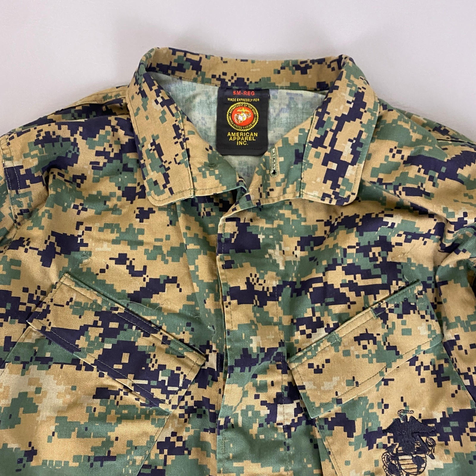 American Apparel USMC MARPAT Woodland Digital Camo Combat Utility Shirt SM-REG