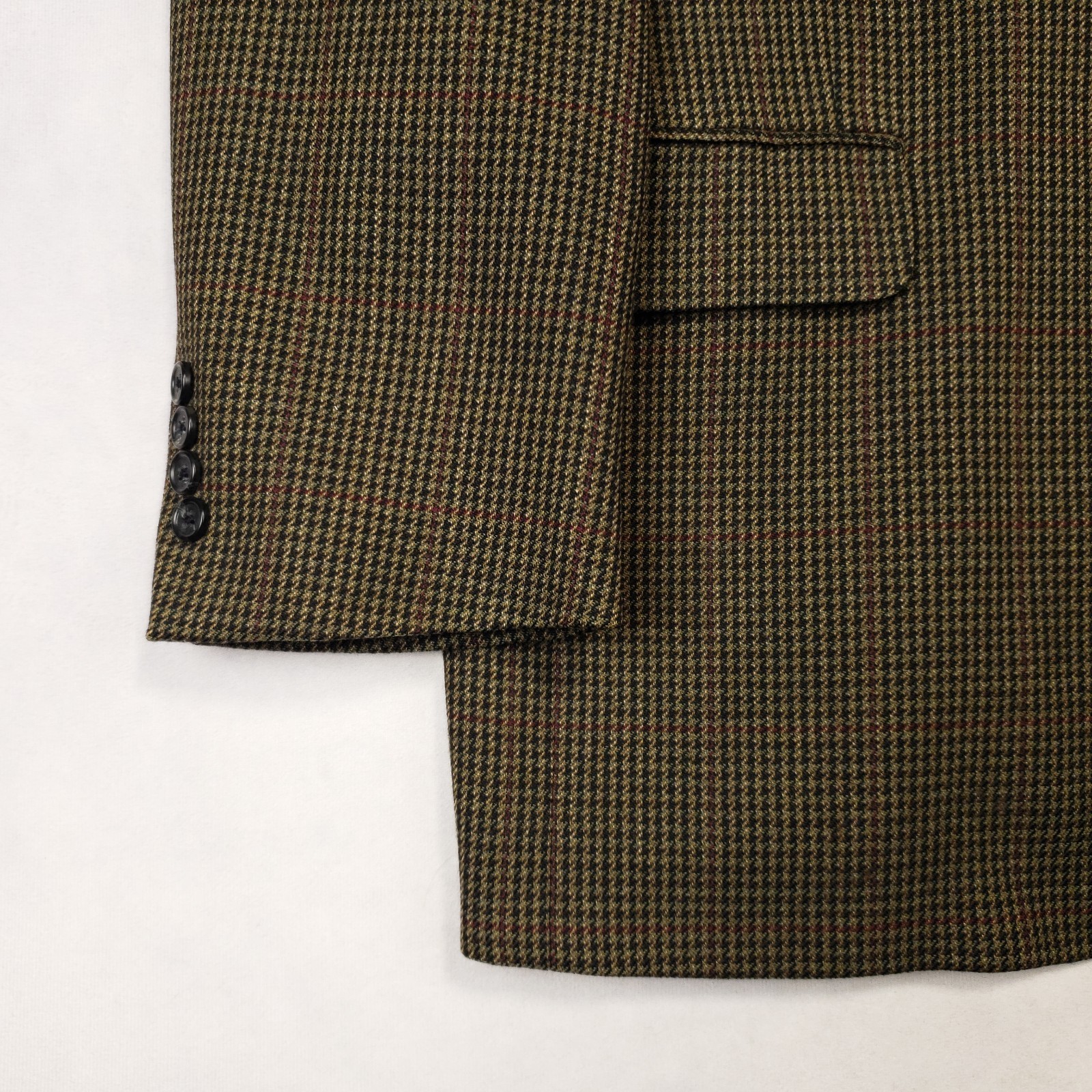Jos A Bank Sport Coat Mens 43R Wool Houndstooth Two Button Single Vented Blazer