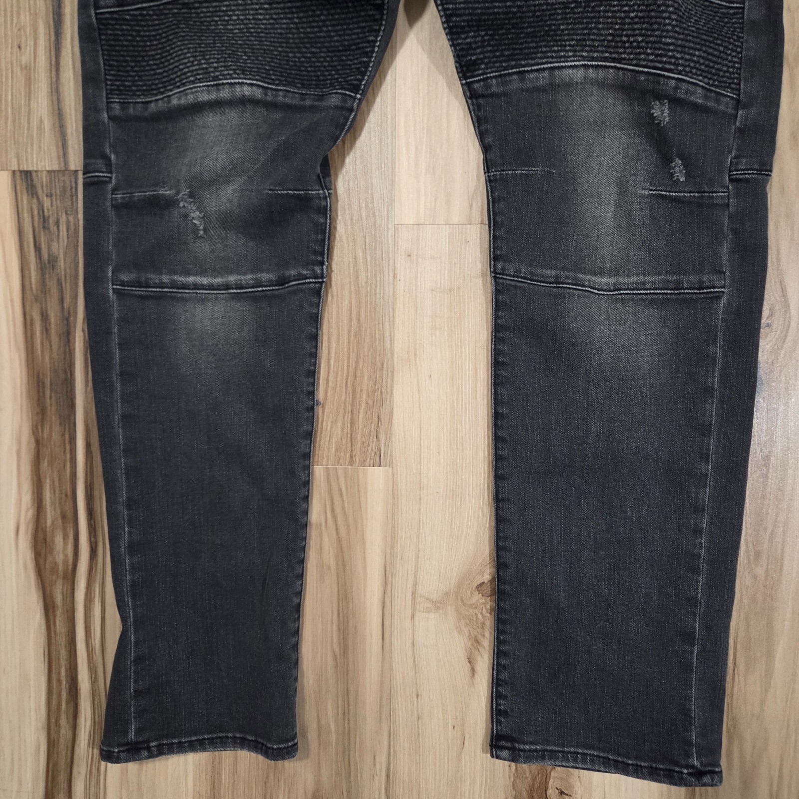 Polo Ralph Lauren The Sullivan Slim Jeans Men Size 36 x 32 Distressed Moto Black