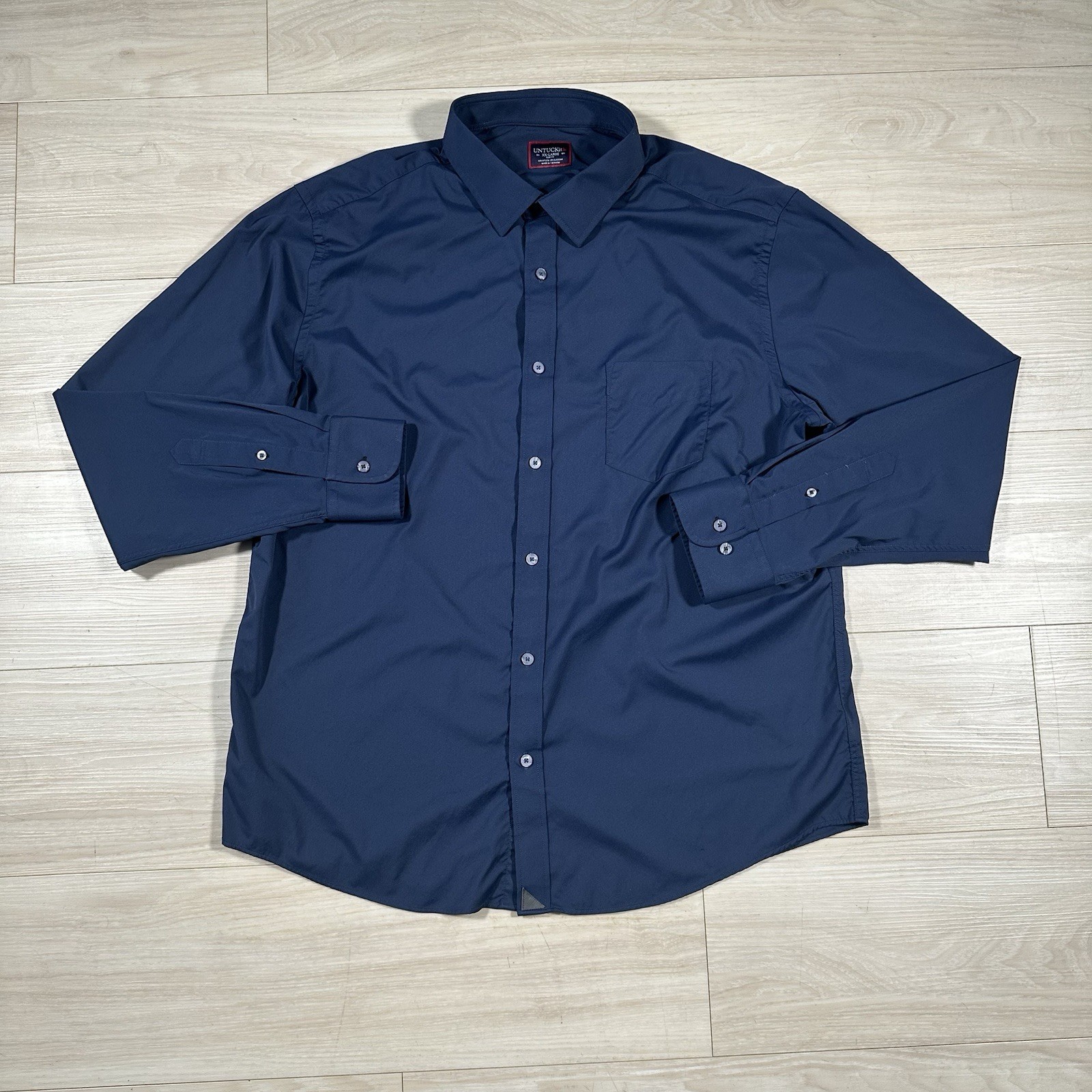 Untuckit Slim Fit Shirt mens 2XL Button Up Stretch Nylon Elastane Performance