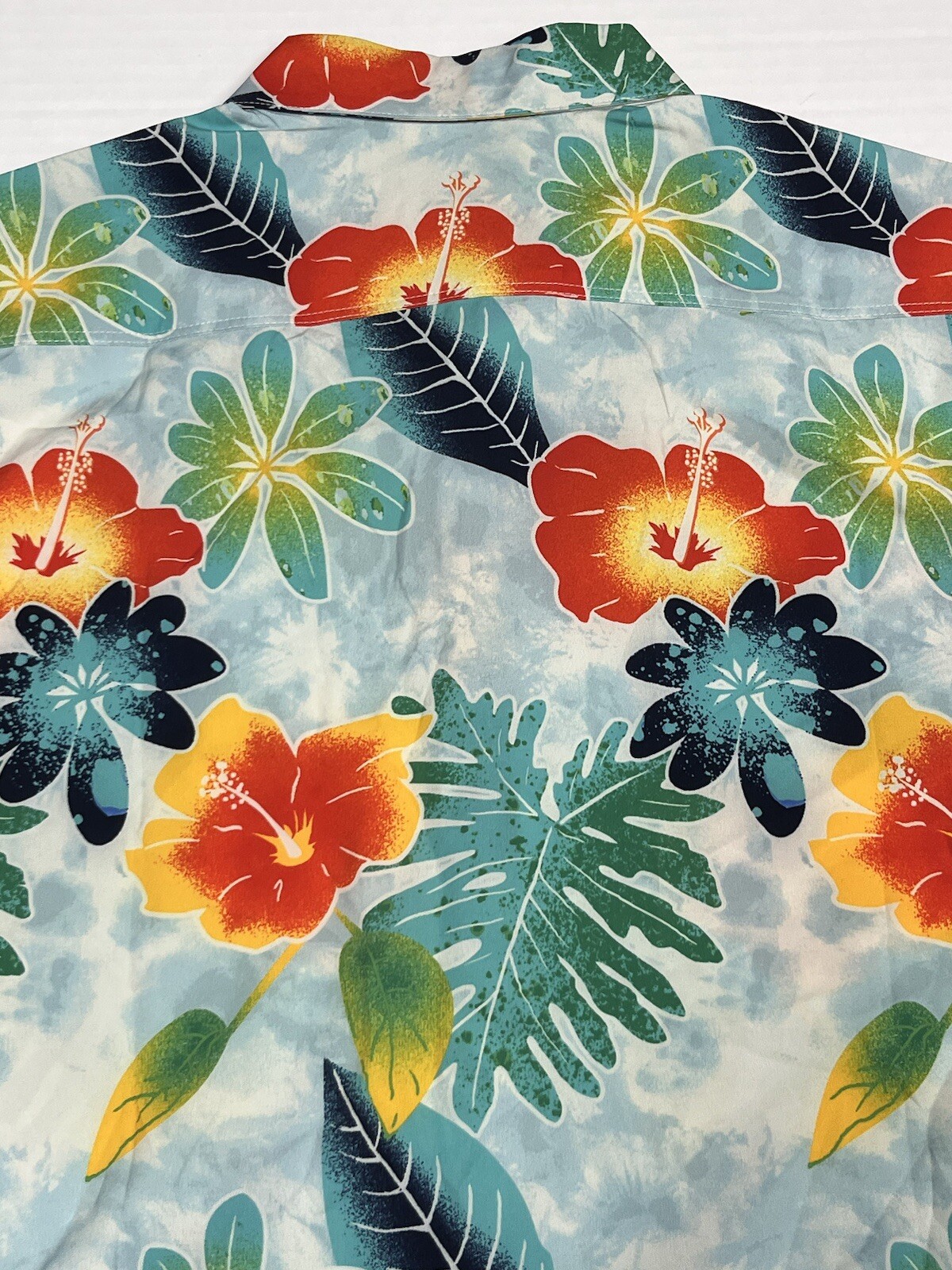 Joe Marlin Button Up Hawaiian Shirt Men Large Vibrant Floral Wicking Fishing NWT
