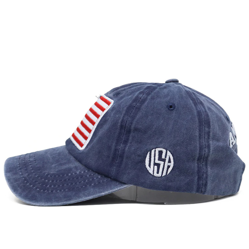 Blue American Flag USA Baseball Cap – Tactical Army Cotton Casual Hat