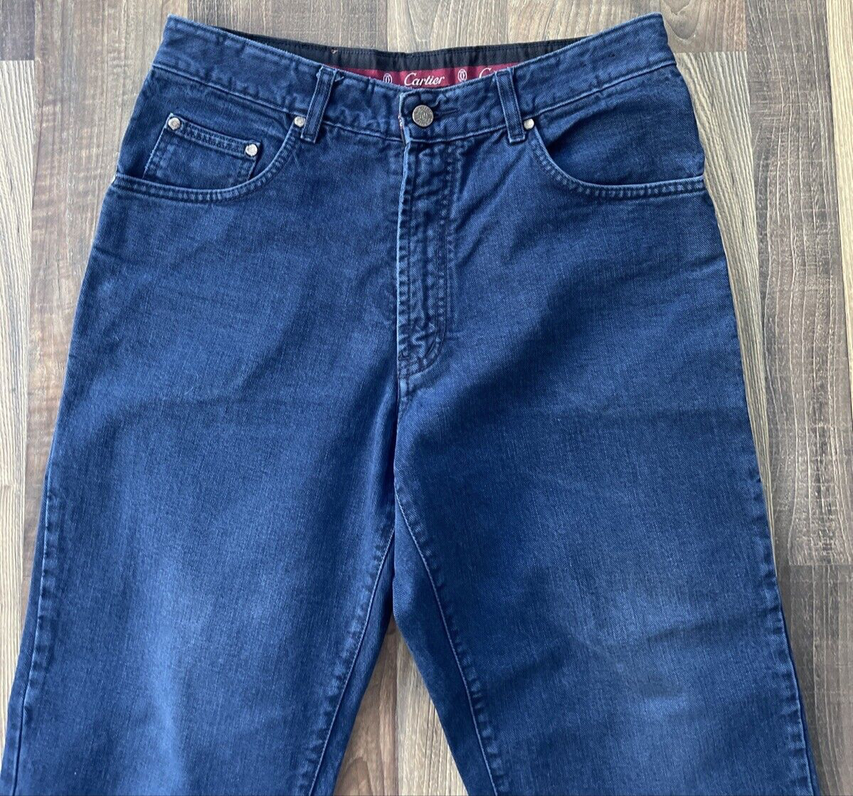 Cartier Jeans Division Men actual fit W32 L27.5 Blue Made in France *READ