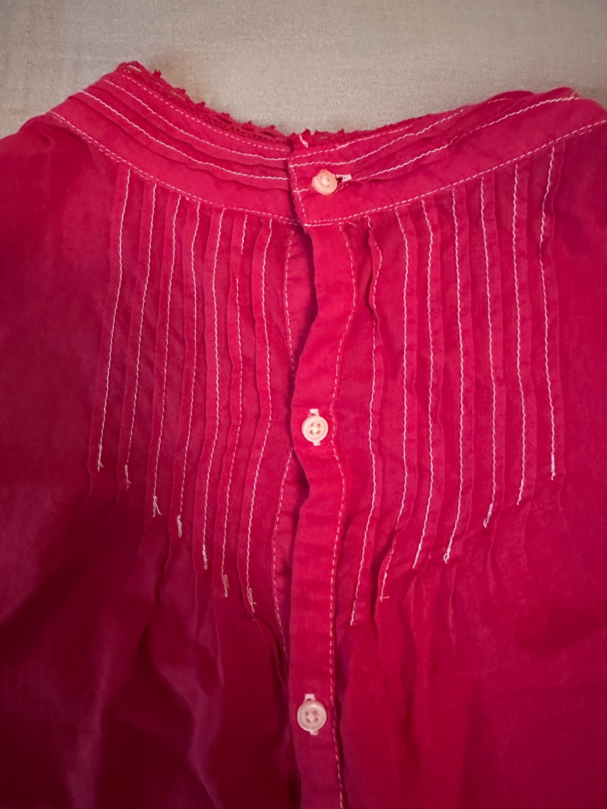 Womens Gap Red Eyelet Cotton Summer Blouse – Size M
