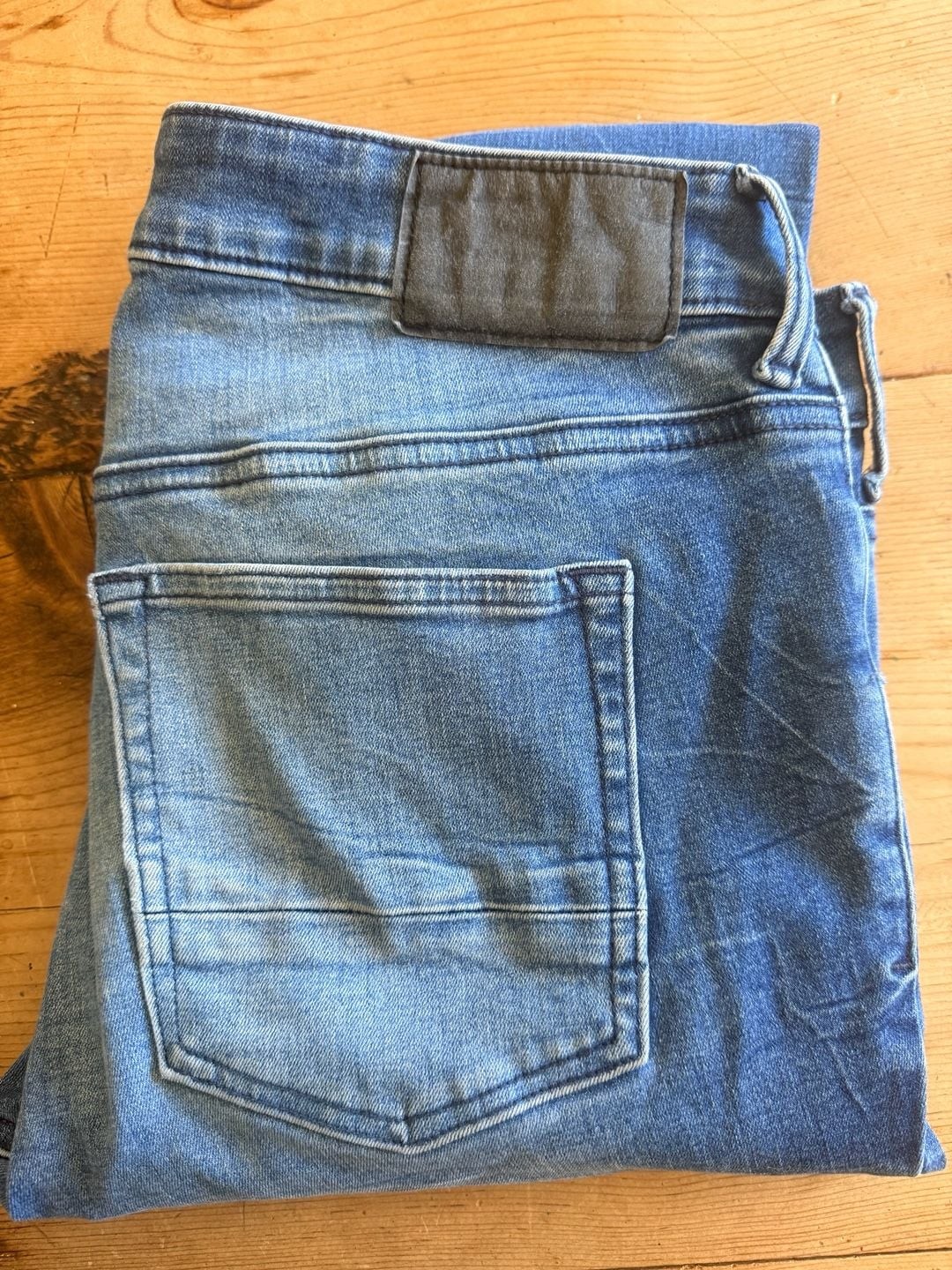 PacSun Stacked Skinny Jeans 30×30 Distressed Blue Denim