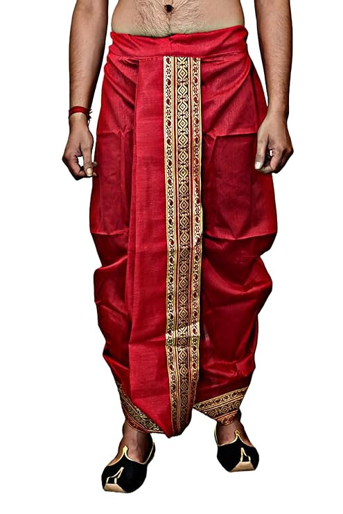 Dhupion Silk Dhoti for Men (Hand wash only)