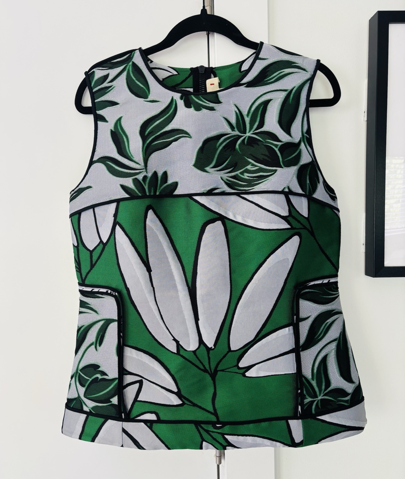 Marni Sleeveless Jaquard Top with back zip Made In Italy sis 46 IT