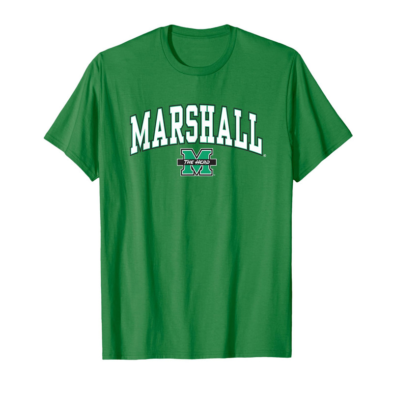 Elite Authentics Marshall Thundering Herd Arch Over Kelly Green T-Shirt