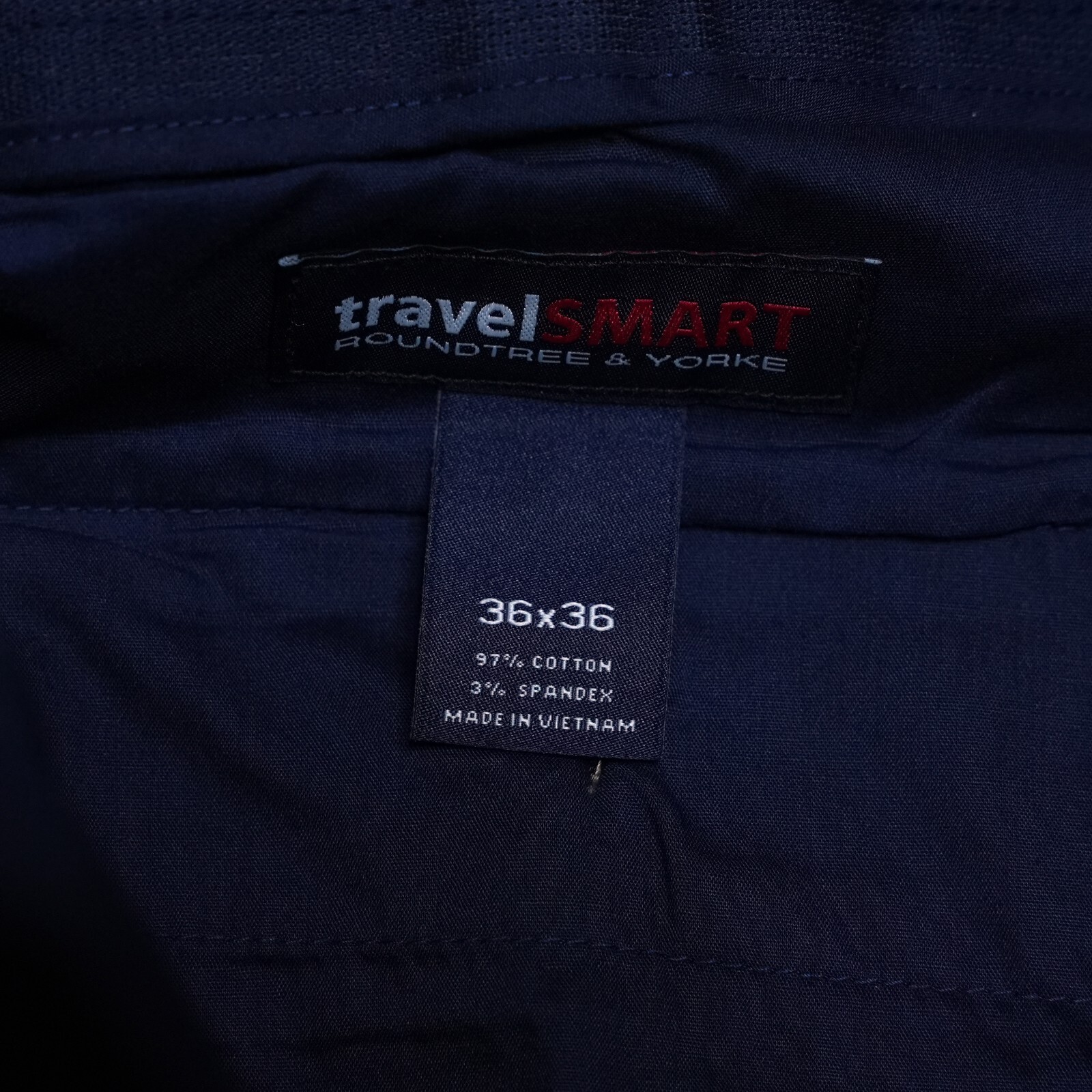 Roundtree & Yorke TravelSmart Pants LT 36″x36″ Tall Navy Pleated Non Iron NWT