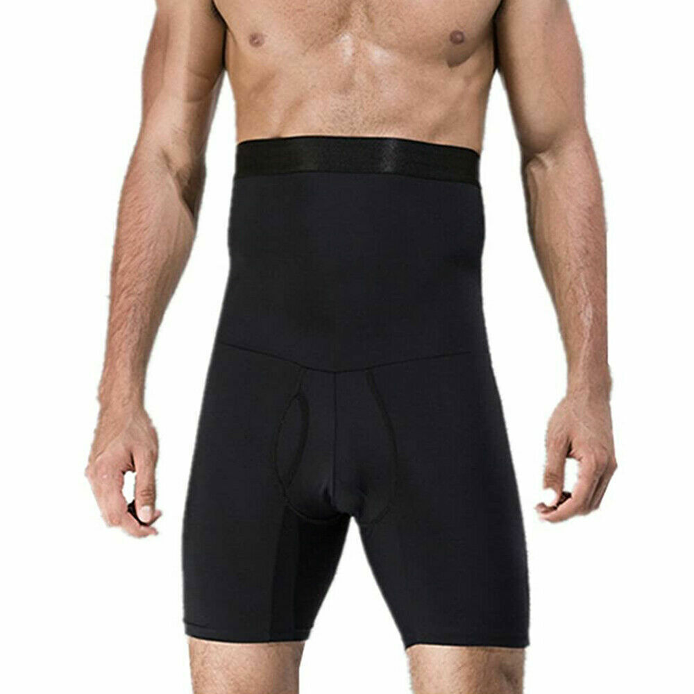 Men Compression Shaper Tiktok Tummy Control Pants Abdomen Shapewear High Waist