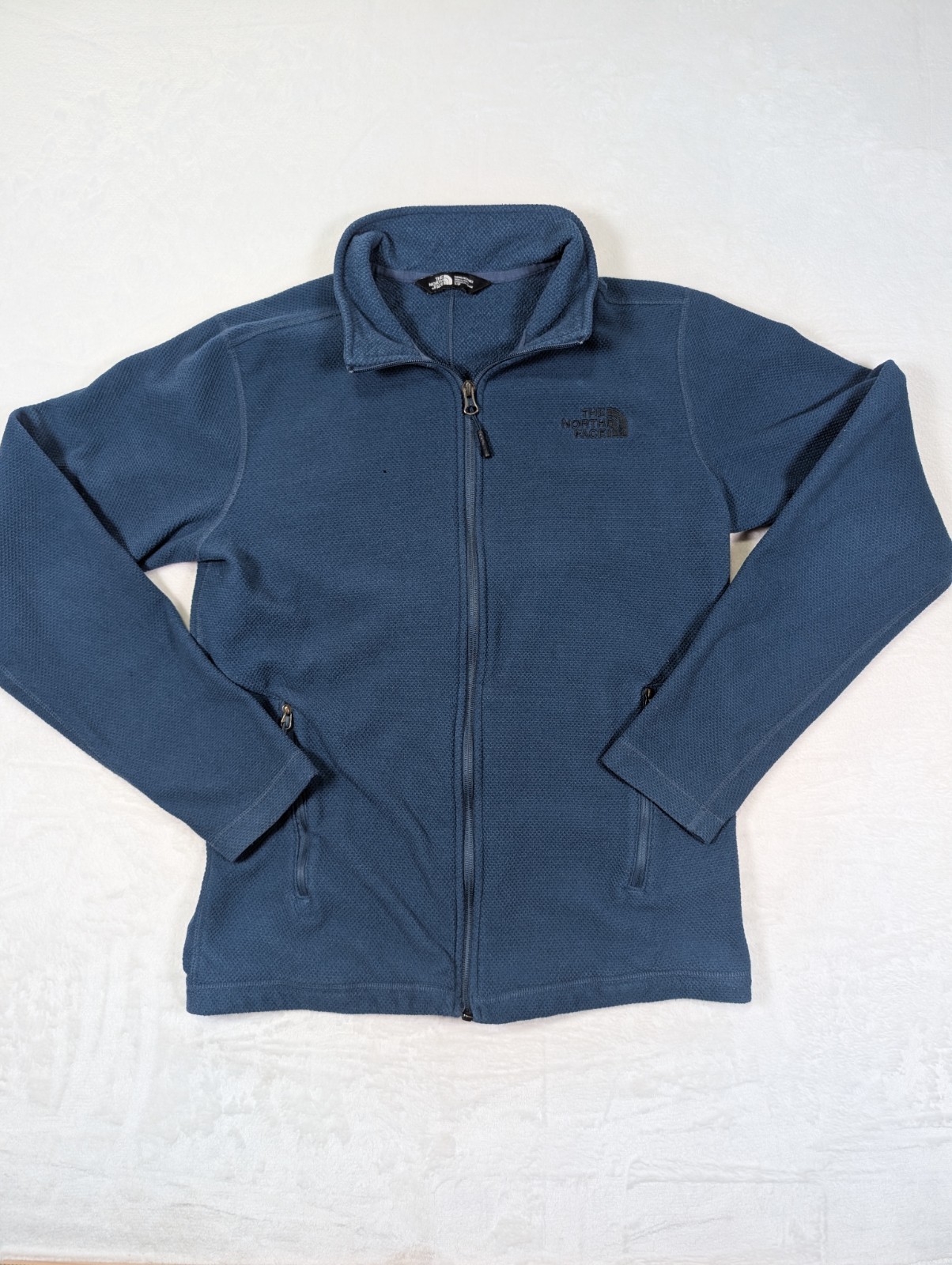 The North Face Men’s S Fleece Jacket Full Zip Long Sleeve Polyester Small Blue