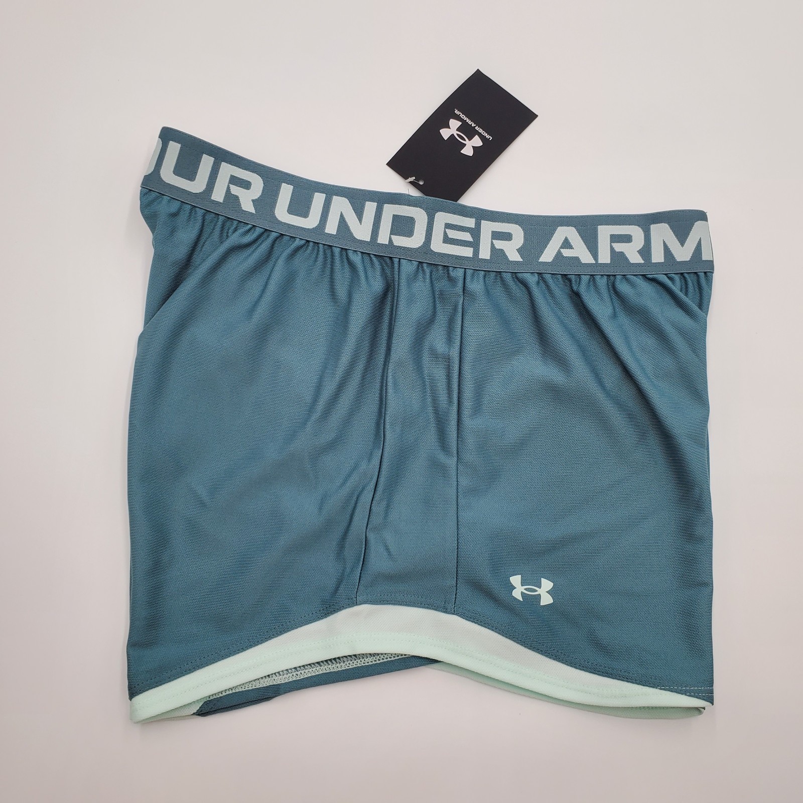 Under Armour UA Play Up 2.0 Womens Shorts Loose Fit Athletic Training Blue NEW