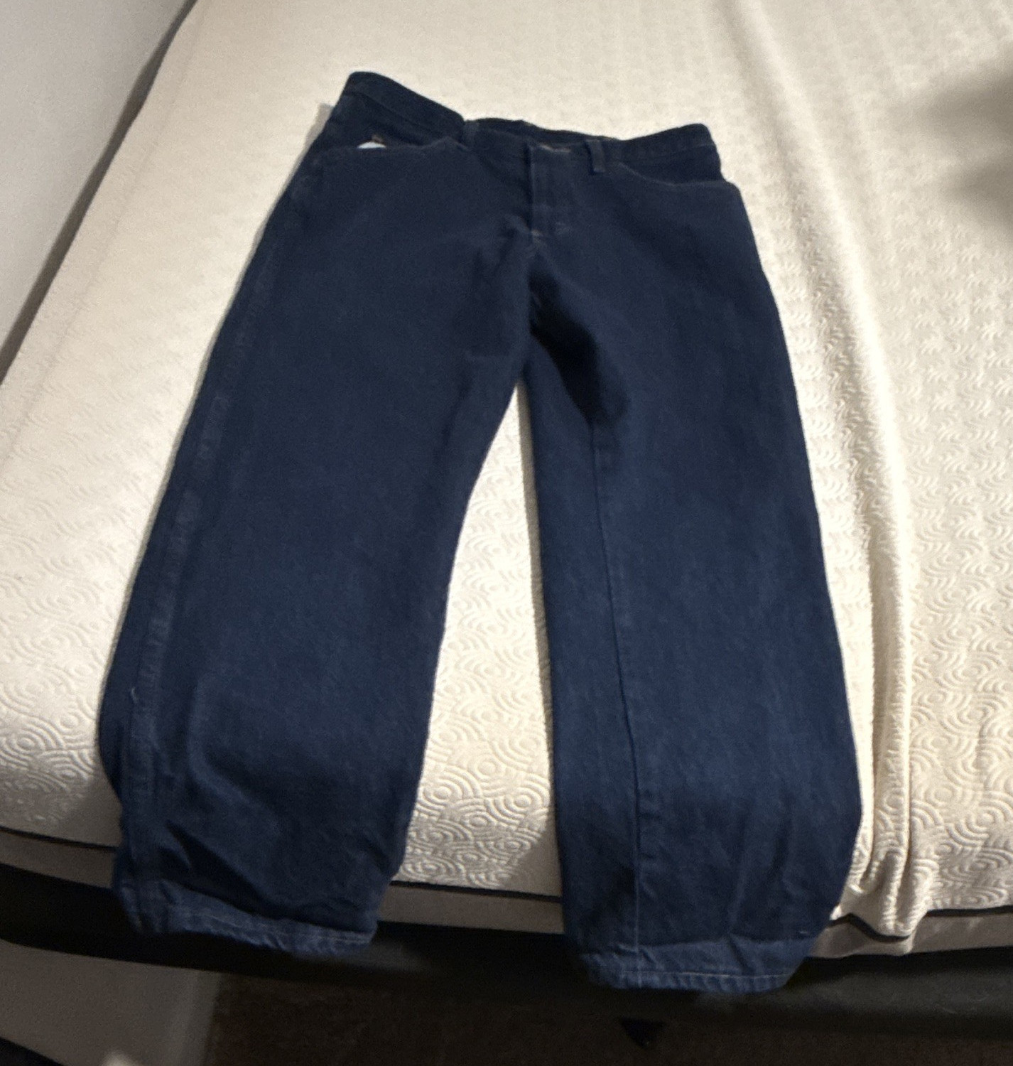 Rustler Classic Men’s Dark Wash Blue Denim Jeans Straight Regular Fit Zip