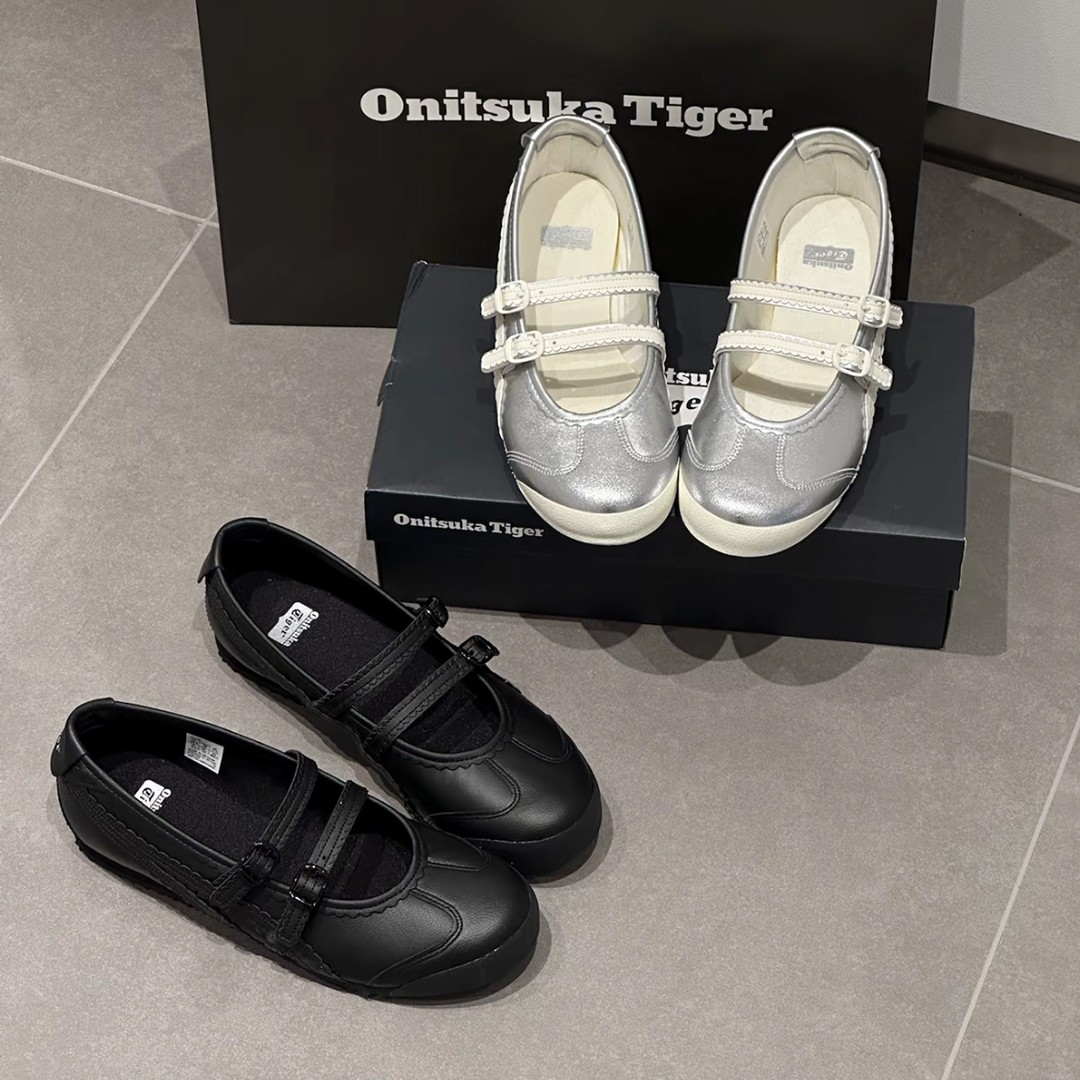 2026 Patou x Onitsuka Tiger Mexico 66 Tgrs Mary Jane Ballet Flats 118A2678-001