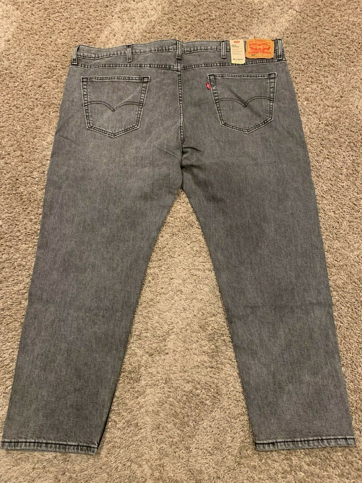 LEVI’S 502 REGULAR TAPER FIT FLEX STRETCH JEAN GRAY BIG & TALL SIZES RT$79 0072