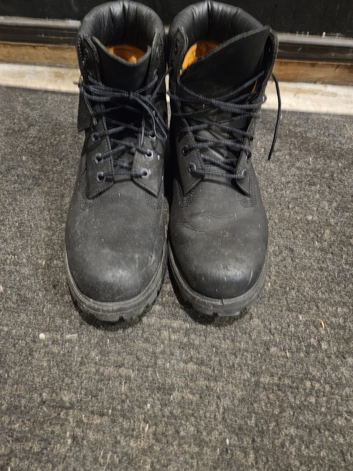 Size 11 Timberland Premium Waterproof Mens Boot Black Nubuck Leather 10073