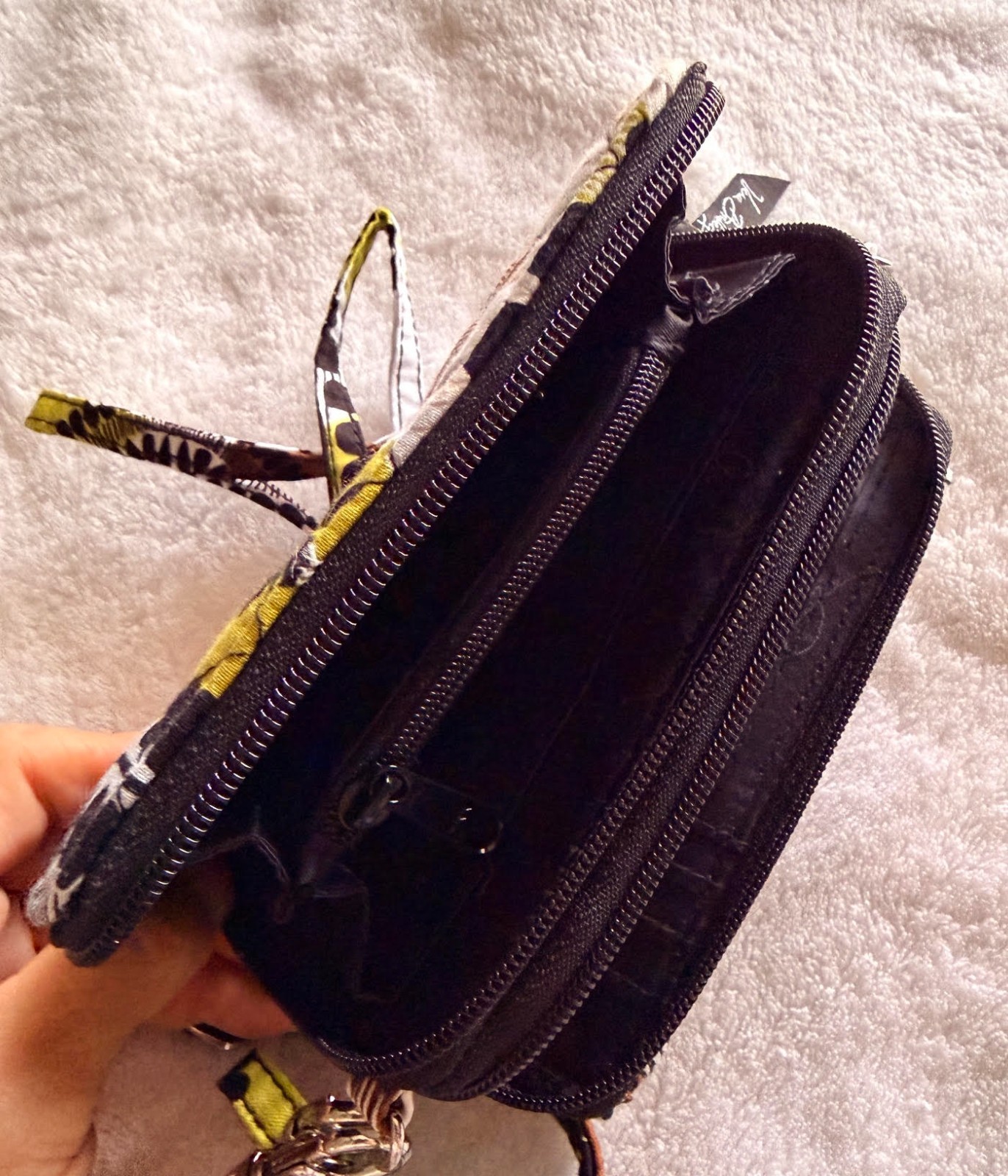Vera Bradley All-in-One Crossbody Wallet NWT Night Owl Retired Pattern