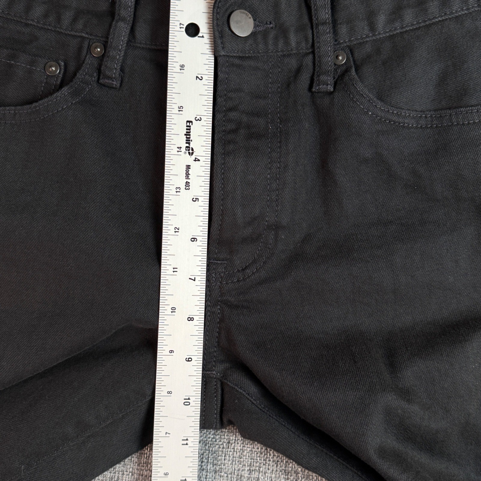 Mens Uniqlo Skinny Jeans | Size 32 | Black Stretch Selvage Denim