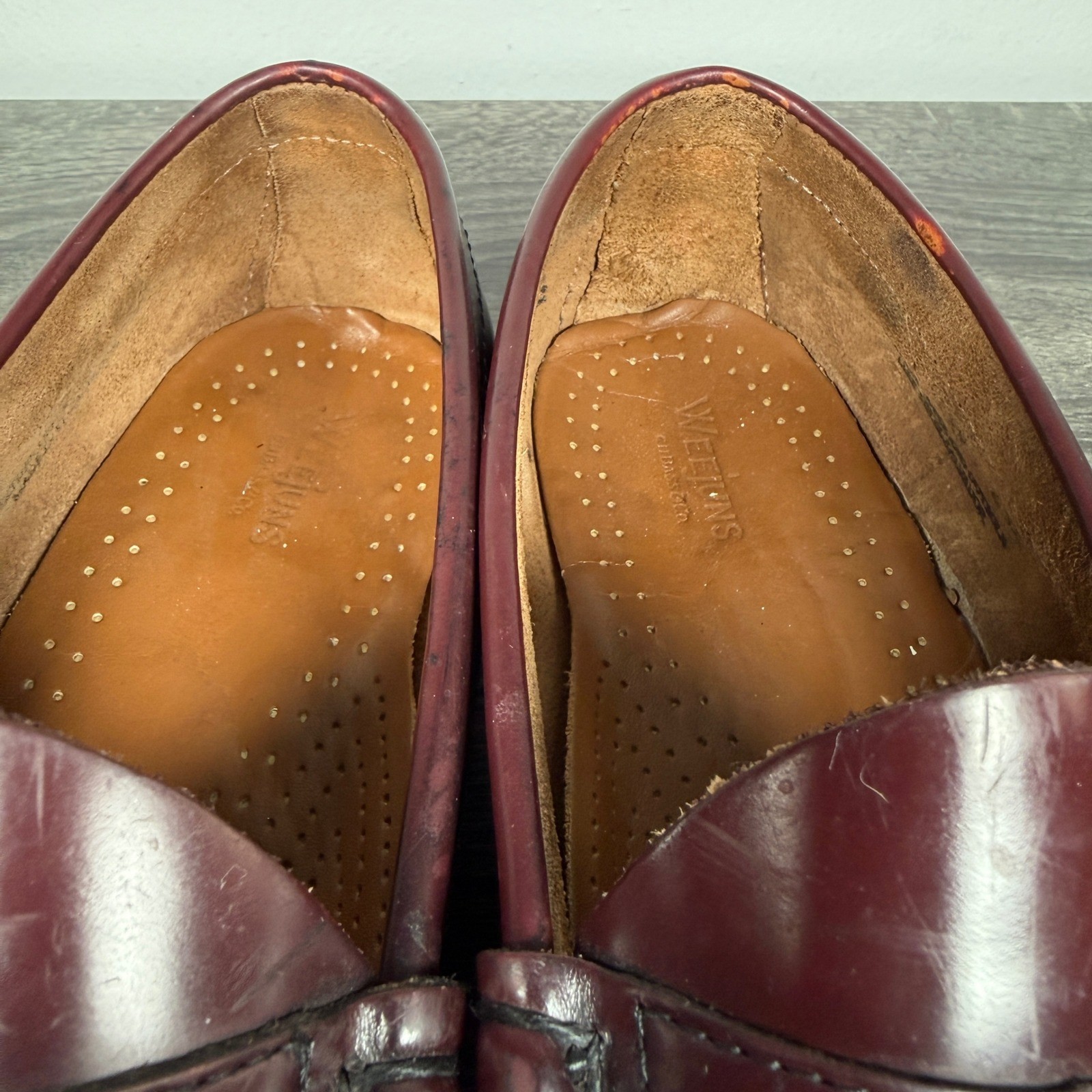 GH Bass Weejuns Penny Loafers Mens 10.5 D Larson Burgundy Leather Cordovan 1893