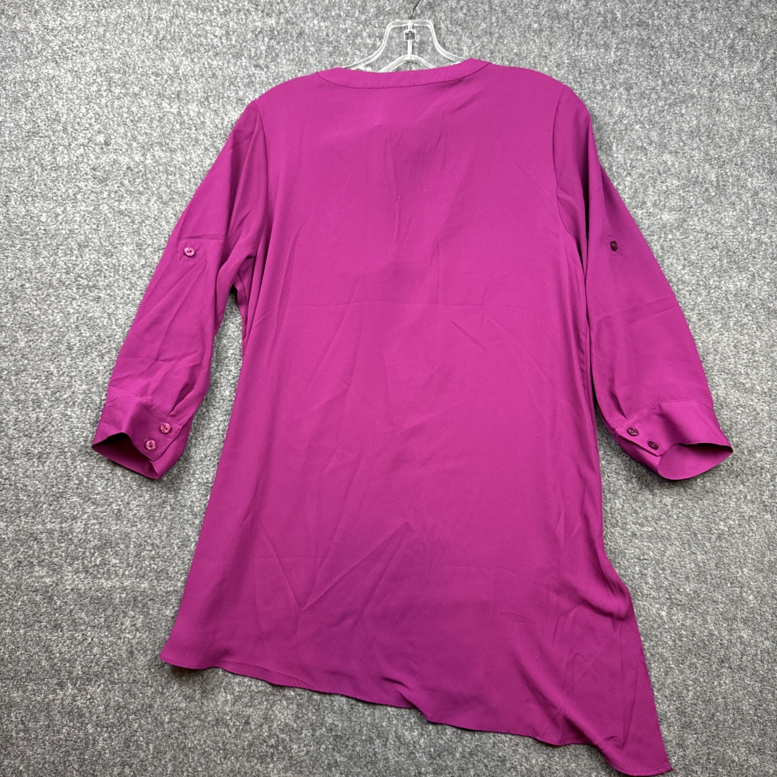 The Limited Womens Semi Sheer Blouse Top Long Sleeve V Neck Purple NWT