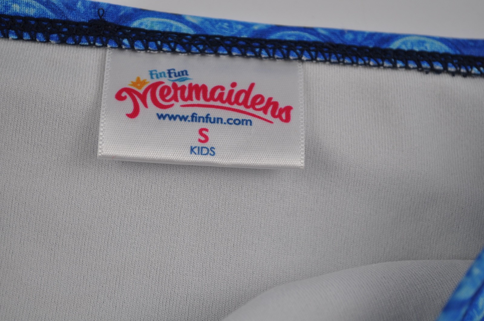 Fin Fun Mermaid Bikini Girls size Small Mermaidens Blue