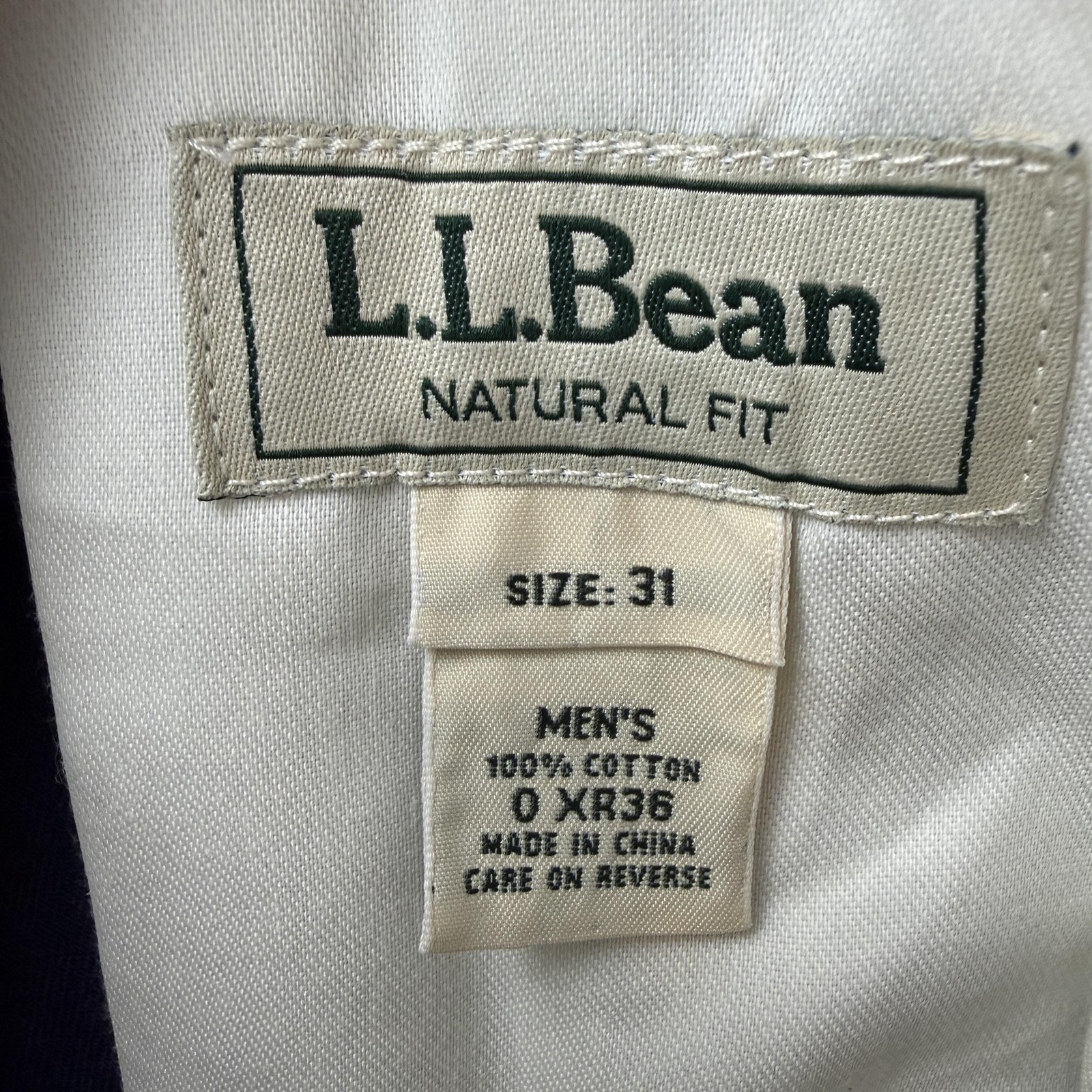 L.L.Bean Shorts Mens 31 Blue Chino Wrinkle Resistant Pleated 6 Inseam Casual NWT