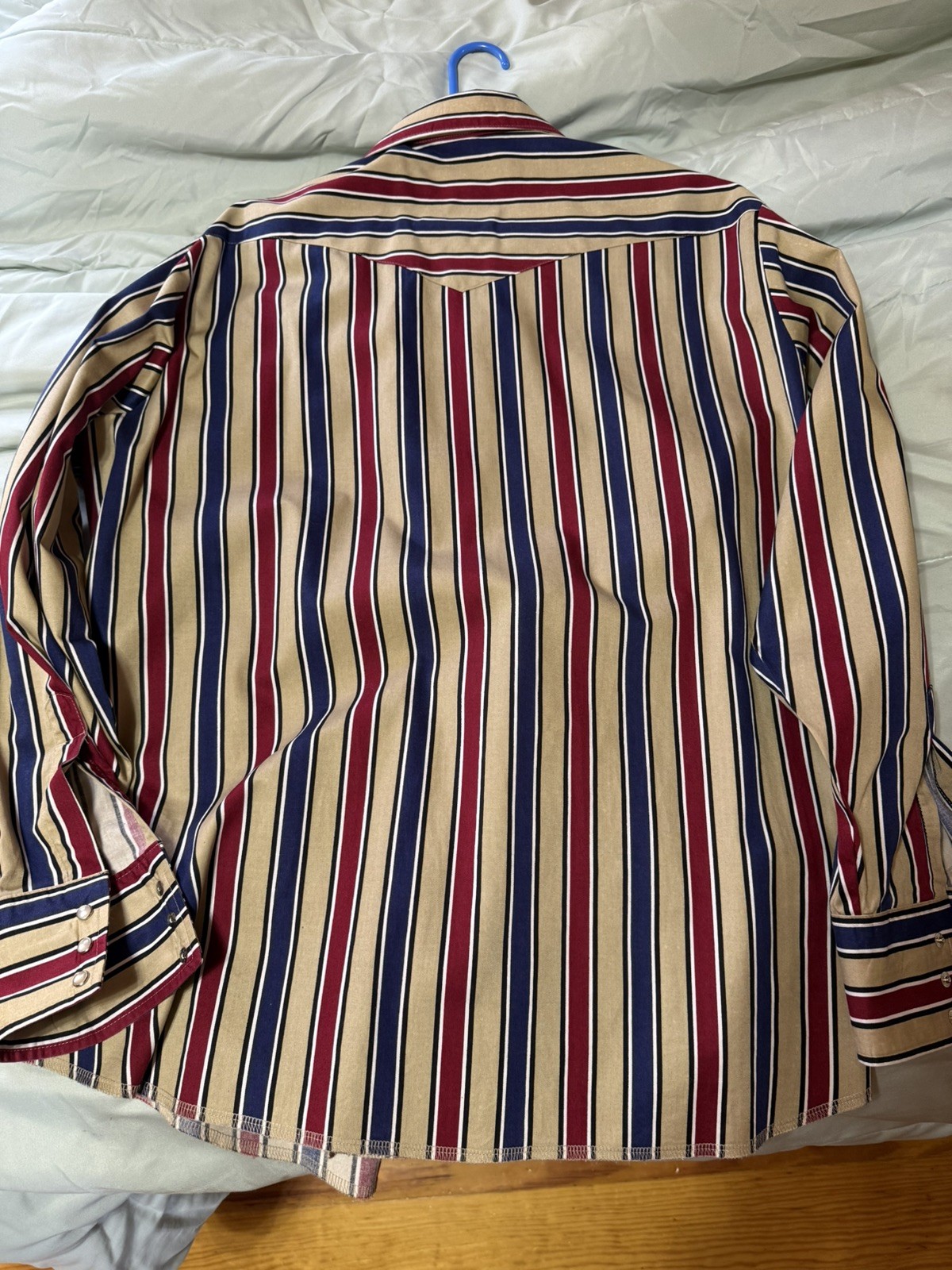 Wrangler Men’s XL Pearl Snap Stripe brush popper